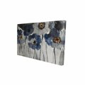 Fondo 12 x 18 in. Blue Blurry Flowers-Print on Canvas FO2783972